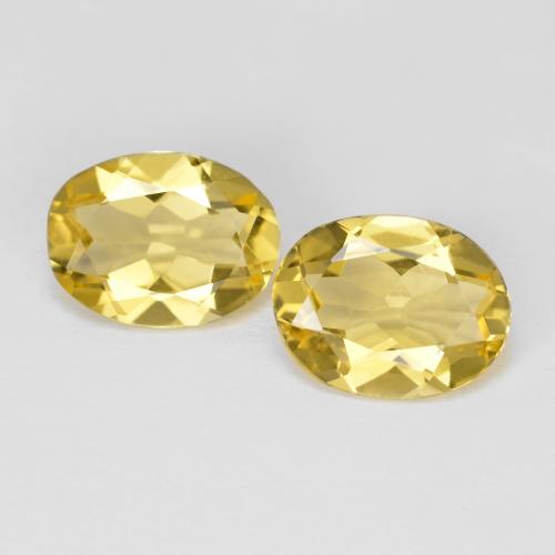 Honey Yellow Берилл Камень - 1.5ct Фасетный Овал (ID: 574763)