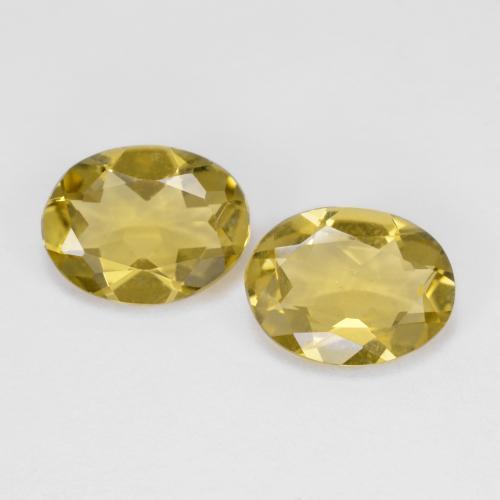 Medium Yellow Beryll Edelstein - 1.4ct Oval facettiert (ID: 574765)