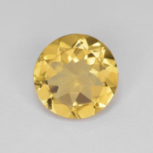 Amarillo medio Berilo Gema - 2.8ct Faceta Redonda (ID: 575409)