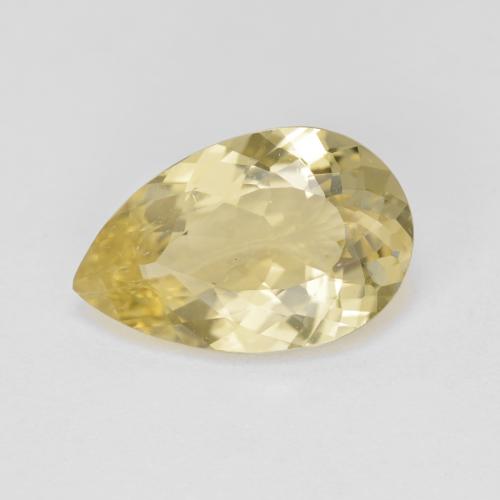 Light Golden-Yellow Beryl Gem - 3.2ct Pear Facet (ID: 575430)