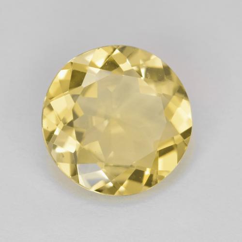 Golden-Yellow Beryll Edelstein - 2.7ct Rund Facettenschliff (ID: 576164)