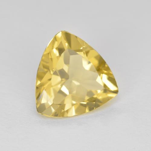 2.07 ct Golden Beryl Stone, Natural Beryl in Trillion Facet Shape for Sale