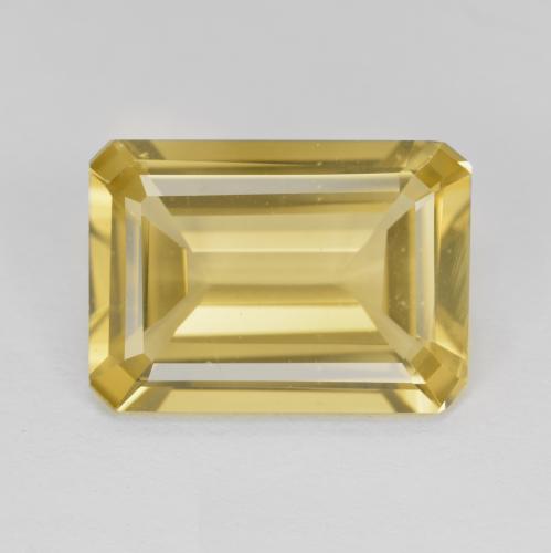 5.52 ct Yellow Beryl Gemstone, Beryl Gem in Octagon Step Cut Shape for Sale.
