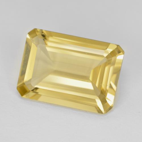 5.52 ct Yellow Beryl Stone, Natural Beryl in Octagon Step Cut Shape for Sale
