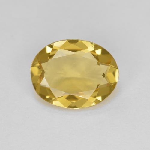 2.00 ct Yellow Beryl Gemstone, Beryl Gem in Oval Facet Shape for Sale.