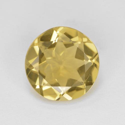 Dijon Yellow Beryl Gem - 3.1ct Round Facet (ID: 576293)