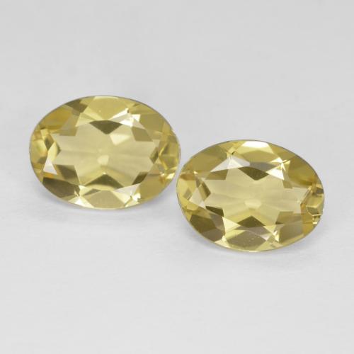 Jaune doré Béryl gemme - 1.5ct Ovale facette (ID: 578192)