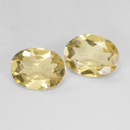 3.06 ctw Yellow Beryl Stones, Natural Beryl in Oval Facet Shape for Sale