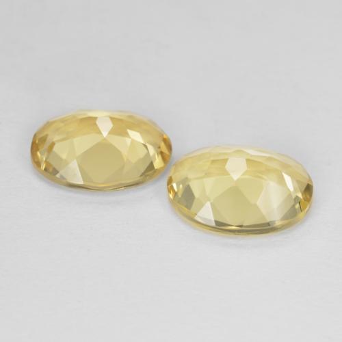 Beryl Gemstones in 9 x 7 mm (calibrated) Size for Sale, Beryl Stones in Light Gold Color