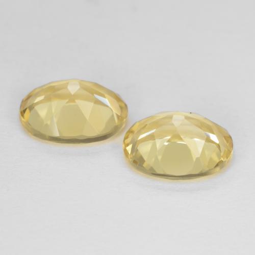 Beryl Gemstones in 9 x 7 mm (calibrated) Size for Sale, Beryl Stones in Light Yellow Color