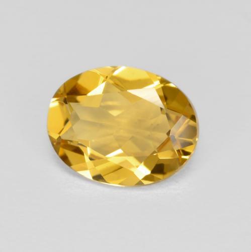 1.68 ct Yellow Beryl Stone, Natural Beryl in Oval Facet Shape for Sale