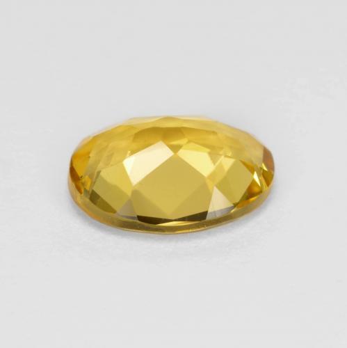 Beryl Gemstone in 9 x 7 mm (calibrated) Size for Sale, Beryl Stone in Deep Yellow Color