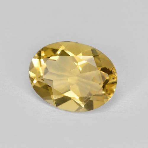 1.57 ct Yellow Beryl Stone, Natural Beryl in Oval Facet Shape for Sale