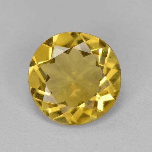 Honey Yellow Beryll Edelstein - 2.5ct Rund Facettenschliff (ID: 586771)