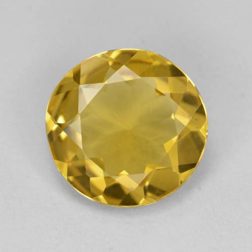 Deep Yellow Beryll Edelstein - 2.6ct Rund Facettenschliff (ID: 586773)