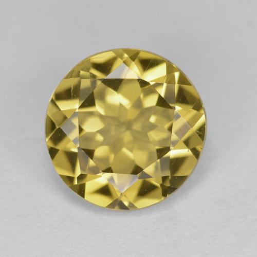 2.85 ct Yellow Beryl Gemstone, Beryl Gem in Round Facet Shape for Sale.