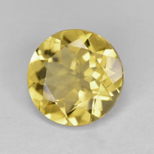 2.85 ct Yellow Beryl Stone, Natural Beryl in Round Facet Shape for Sale