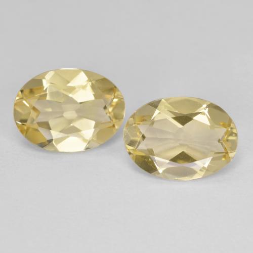 Light Golden-Yellow Beryl Gem - 1.5ct Oval Facet (ID: 595204)