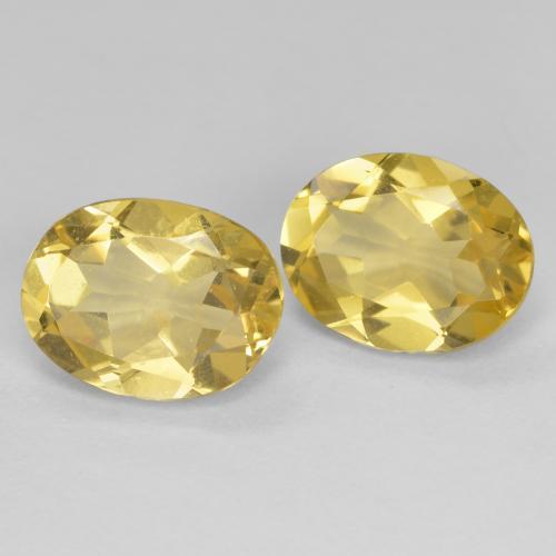 3.35 ctw Yellow Beryl Stones, Natural Beryl in Oval Facet Shape for Sale