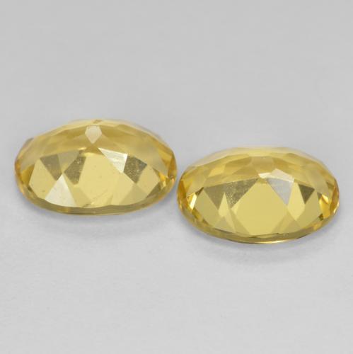 Beryl Gemstones in 9 x 7 mm (calibrated) Size for Sale, Beryl Stones in Light Yellow Color