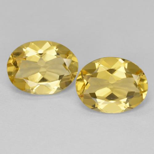 Light Golden-Yellow Beryl Gem - 1.7ct Oval Facet (ID: 595287)
