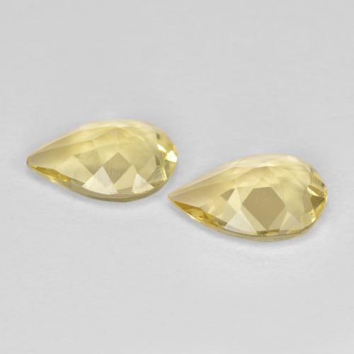 Beryl Gemstones in 6.6 x 4.7 mm Size for Sale, Beryl Stones in Medium Yellow Color