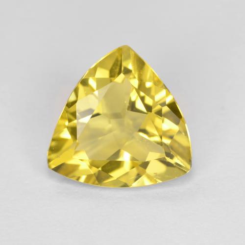 1.78 ct Yellow Beryl Gemstone, Beryl Gem in Trillion Facet Shape for Sale.