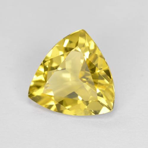 1.78 ct Yellow Beryl Stone, Natural Beryl in Trillion Facet Shape for Sale
