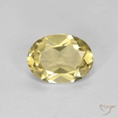 1.12ct Natural Mustard Yellow Beryl, Oval, VVS-VS