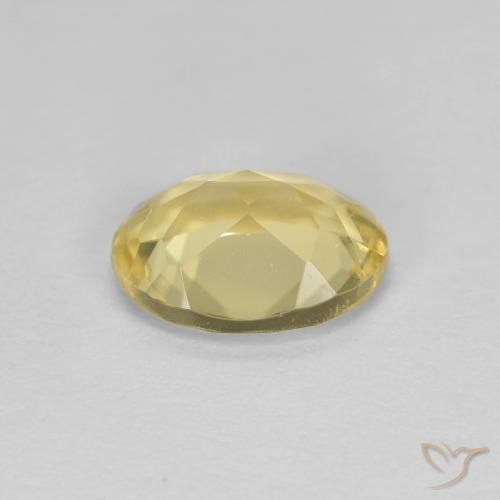 Beryl Gemstone in 8 x 6 mm (calibrated) Size for Sale, Beryl Stone in Mustard Yellow Color