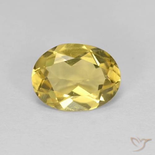 1.14 ct Yellow Beryl, 8.2 x 6.3 mm Oval Cut From Madagascar, Photo A