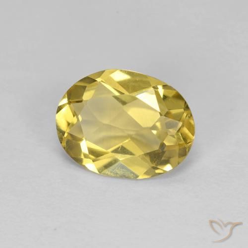 1.14 ct Yellow Beryl Stone, Natural Beryl in Oval Facet Shape for Sale