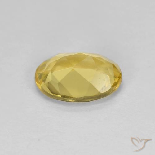Beryl Gemstone in 8.2 x 6.3 mm Size for Sale, Beryl Stone in Light Yellow Color