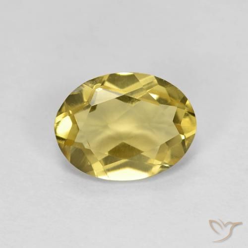 1.19 ct Yellow Beryl, 8.3 x 6.2 mm Oval Cut From Madagascar, Photo A