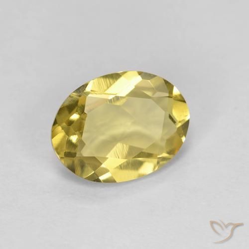1.19 ct Yellow Beryl Stone, Natural Beryl in Oval Facet Shape for Sale