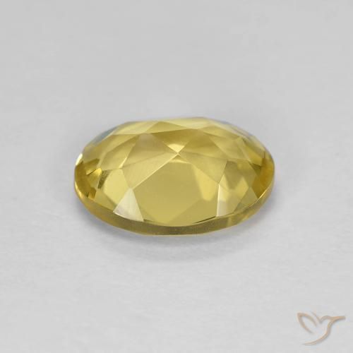 Beryl Gemstone in 8 x 6 mm (calibrated) Size for Sale, Beryl Stone in Dijon Yellow Color