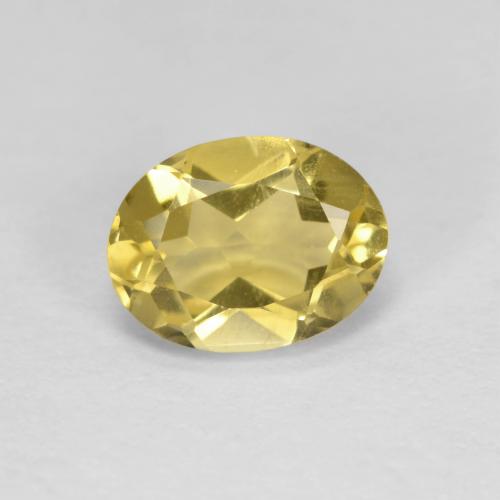 1.31 ct Yellow Beryl, 8.1 x 6.1 mm Oval Cut From Madagascar, Photo A