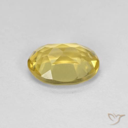 Beryl Gemstone in 8 x 6 mm (calibrated) Size for Sale, Beryl Stone in Mustard Yellow Color