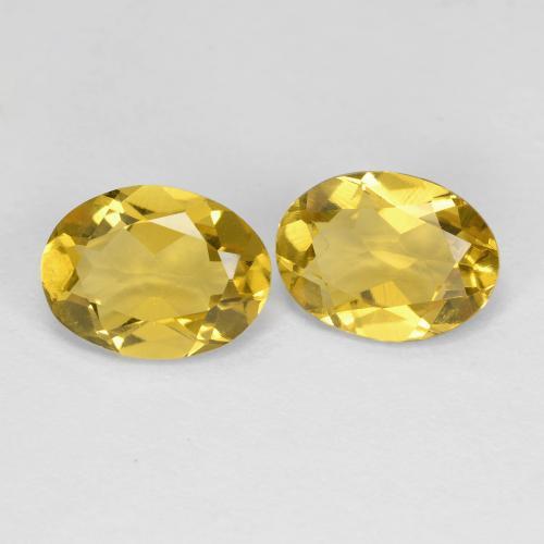 2.18 ctw Yellow Beryl Stones, Natural Beryl in Oval Facet Shape for Sale