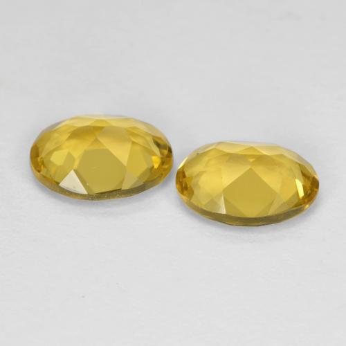 Beryl Gemstones in 8 x 6 mm (calibrated) Size for Sale, Beryl Stones in Honey Yellow Color