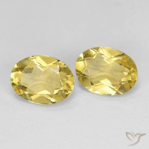 2.38 ctw Yellow Beryl Stones, Natural Beryl in Oval Facet Shape for Sale