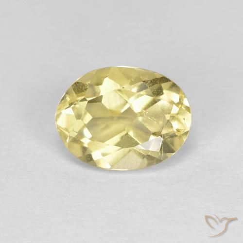 1.27 ct Yellow Beryl, 8 x 6.1 mm Oval Cut From Madagascar, Photo A
