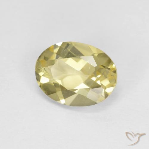 1.16 ct Yellow Beryl Stone, Natural Beryl in Oval Facet Shape for Sale