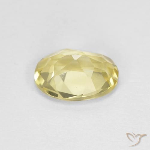 Beryl Gemstone in 8 x 6 mm (calibrated) Size for Sale, Beryl Stone in Light Yellow Color