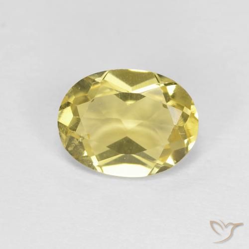 1.21 ct Yellow Beryl, 8.2 x 6.2 mm Oval Cut From Madagascar, Photo A