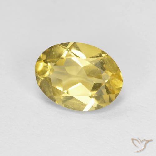 1.21 ct Yellow Beryl Stone, Natural Beryl in Oval Facet Shape for Sale