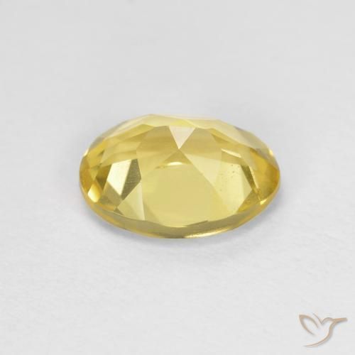 Beryl Gemstone in 8 x 6 mm (calibrated) Size for Sale, Beryl Stone in Medium-Light Yellow Color