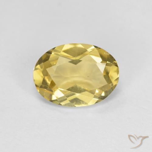 1.22 ct Yellow Beryl, 8.2 x 6 mm Oval Cut From Madagascar, Photo A