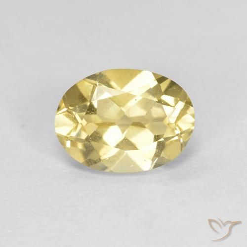 1.27 ct Yellow Beryl, 8.1 x 6 mm Oval Cut From Madagascar, Photo A