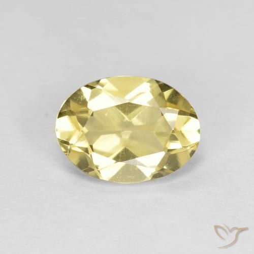 1.15 ct Yellow Beryl, 8.2 x 6.3 mm Oval Cut From Madagascar, Photo A